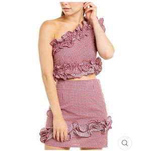 Lovers + Friends Set Outfit Crop Top & Skirt Small